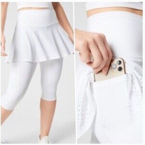 Athleta White Skirted Leggings